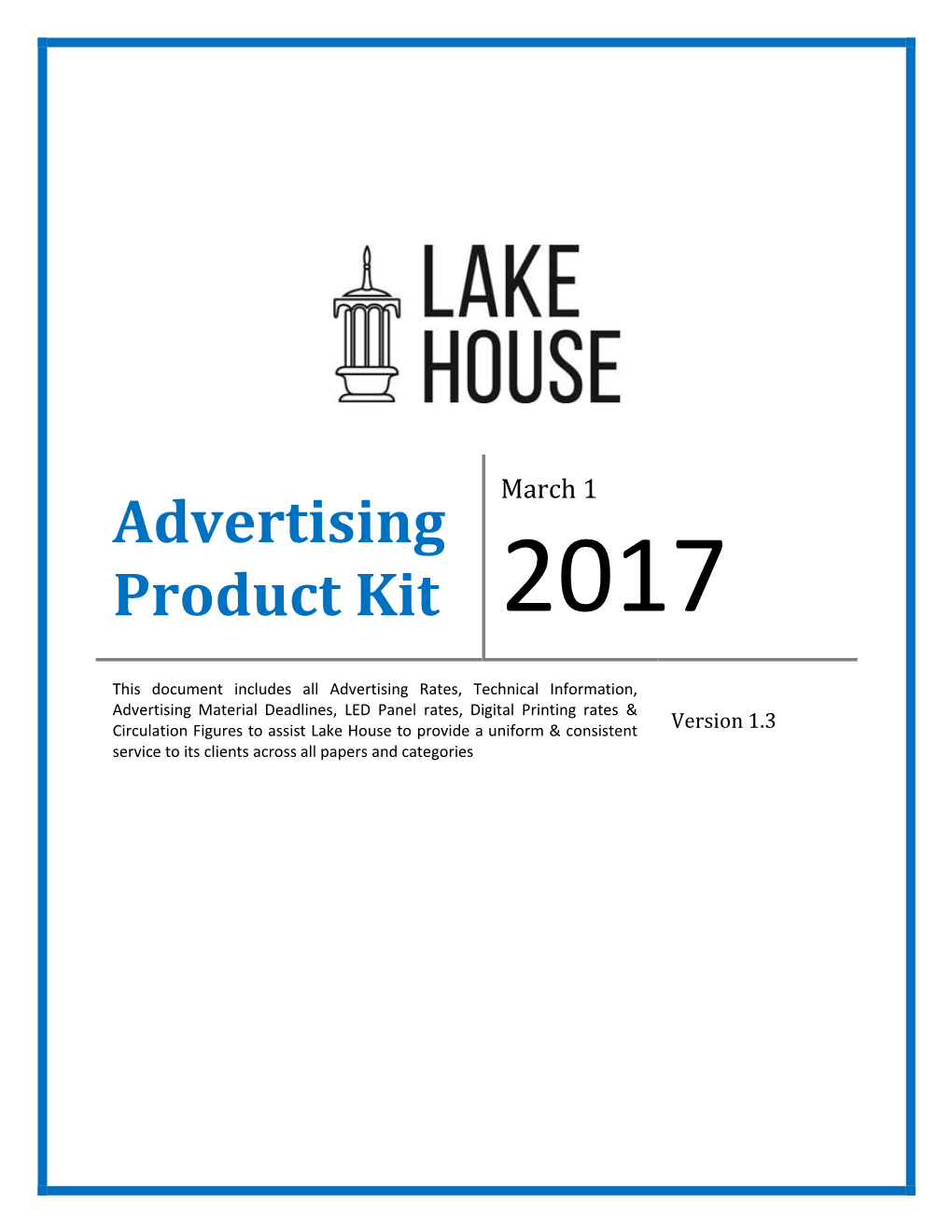 Advertising Product Kit 2017