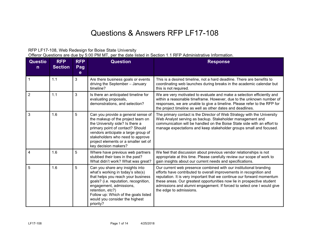 Request for Proposal - Boise State ENS s1