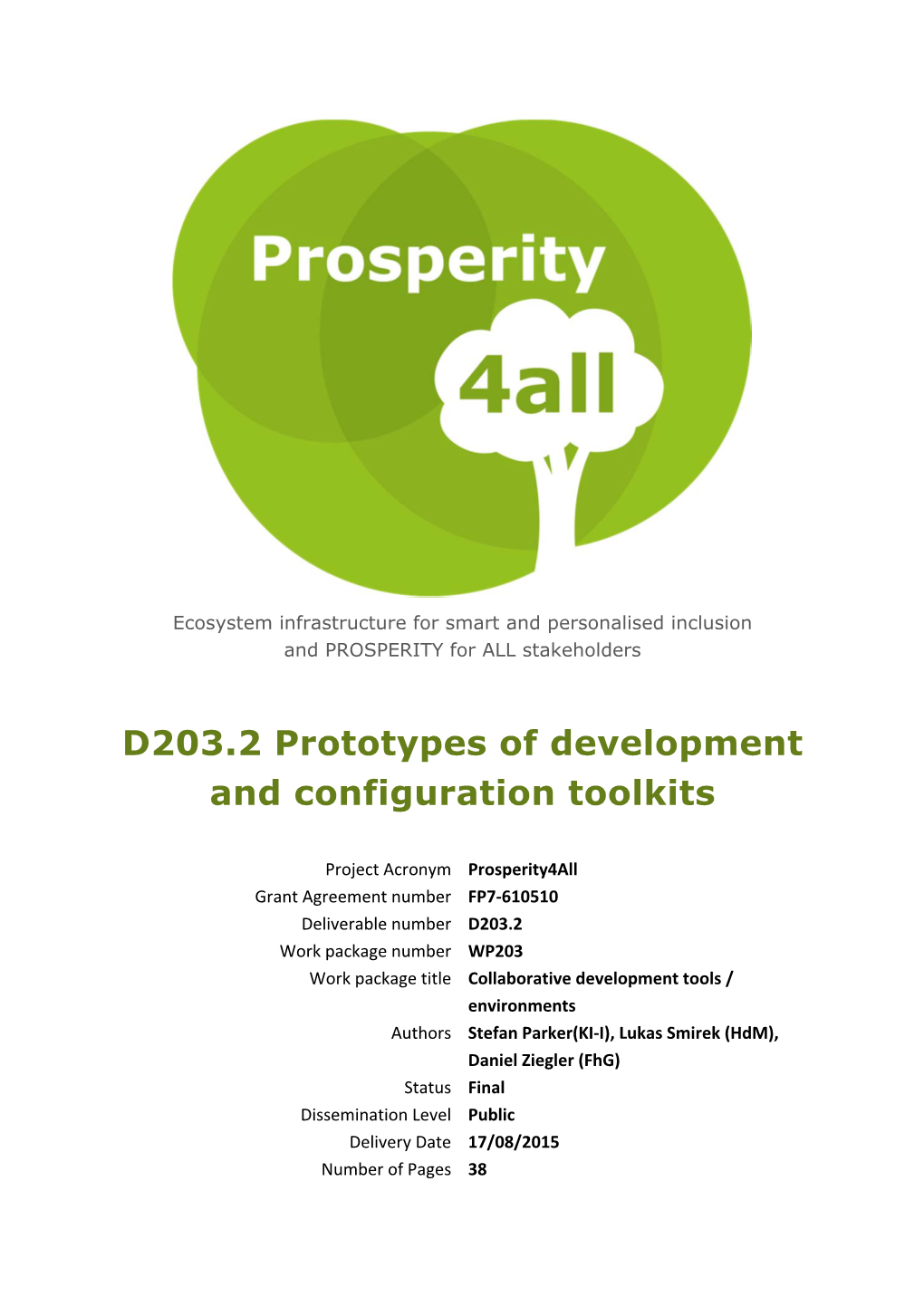 D203.2 Prototypes of Development and Configuration Toolkits