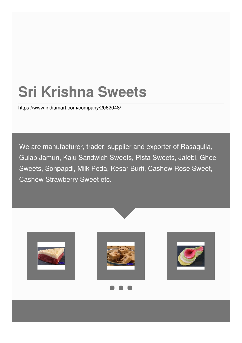 Sri Krishna Sweets