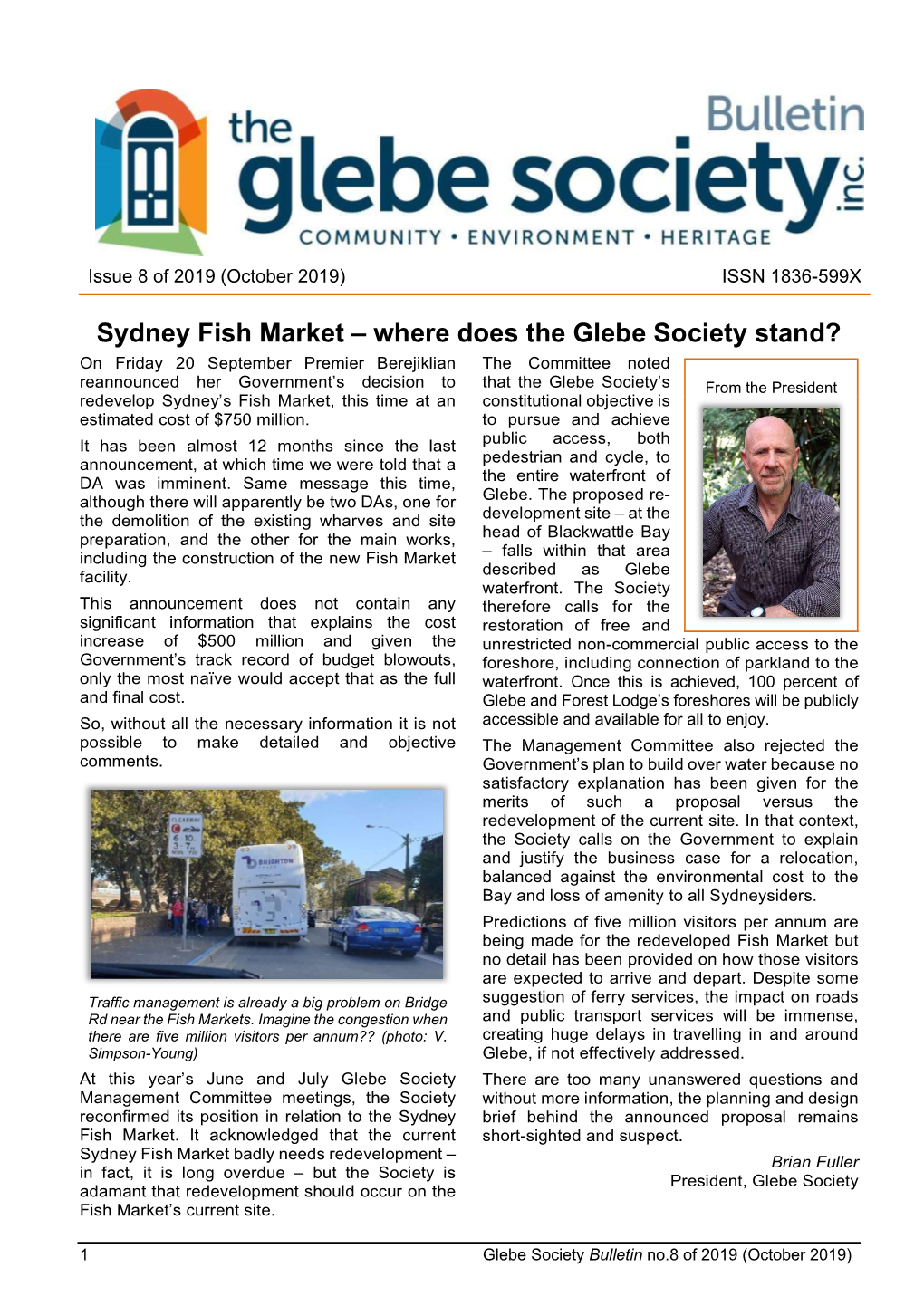 Sydney Fish Market – Where Does the Glebe Society Stand?