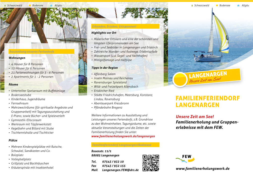 Familienferiendorf Langenargen/Bodensee • Mehrere Kinderspielplätze Mit Rutsche, SCHRAMBERG Schaukel, Sandkasten Und Co