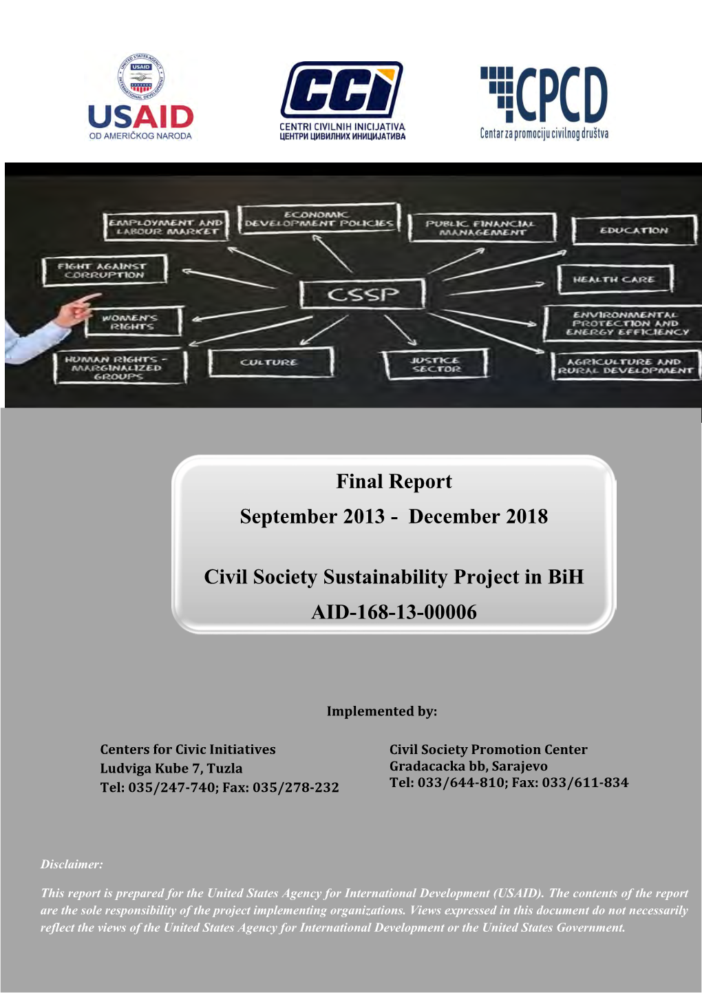 December 2018 Civil Society Sustainability Project In