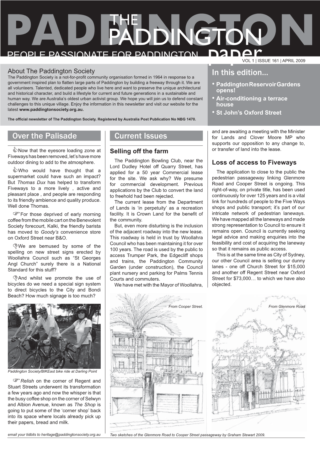 APRIL 2009 About the Paddington Society in This Edition