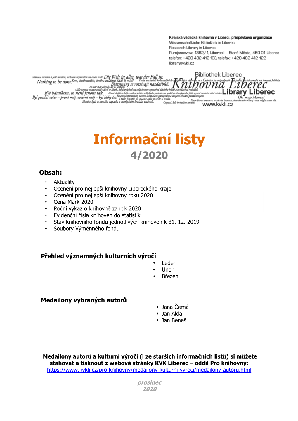 Informační Listy 4/2020