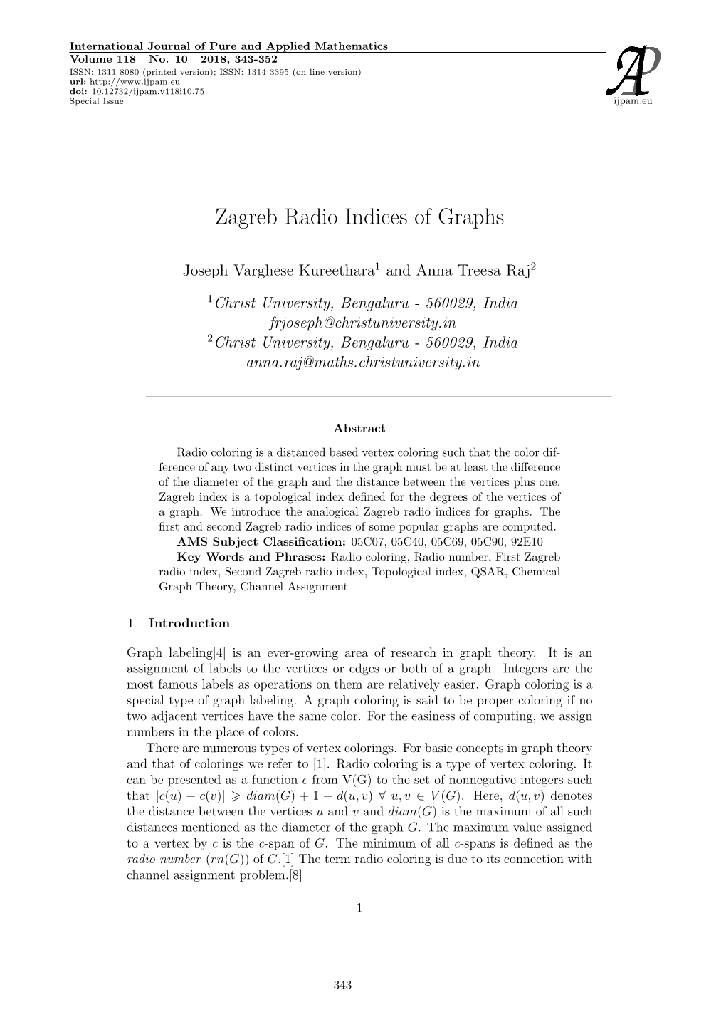 Zagreb Radio Indices of Graphs