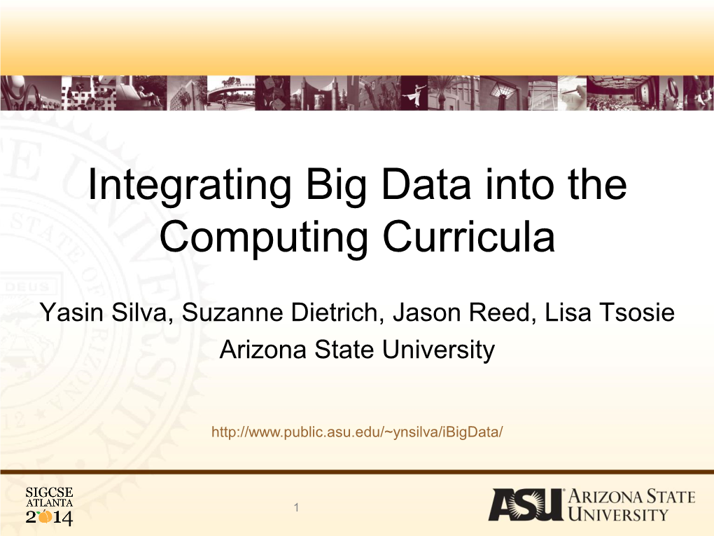 Integrating Big Data Into the Computing Curricula