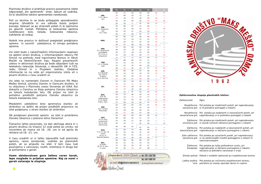 Prenesi Celoten Program Izletov 2019