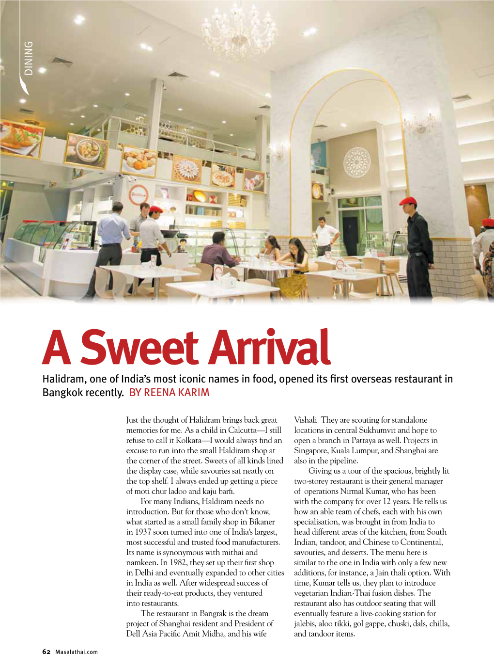A Sweet Arrival Halidram, One of India’S Most Iconic Names in Food, Opened Its First Overseas Restaurant in Bangkok Recently