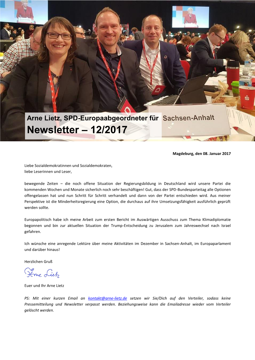 Newsletter – 12/2017