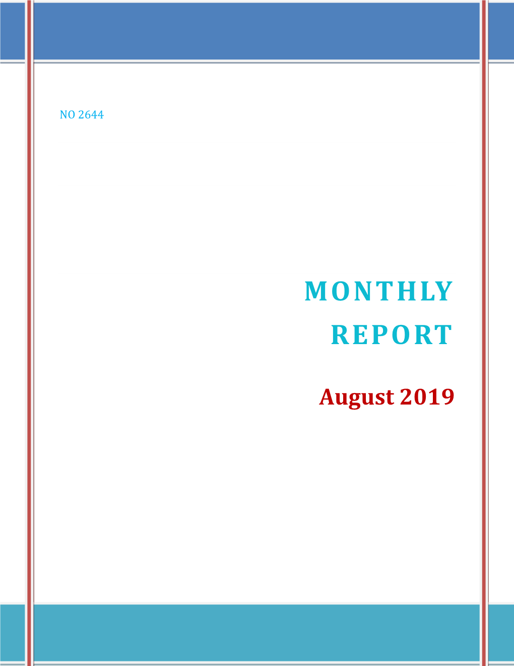 Monthly Report of Vodacom August 2019