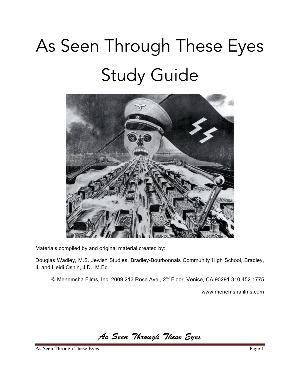 As Seen Through These Eyes Study Guide