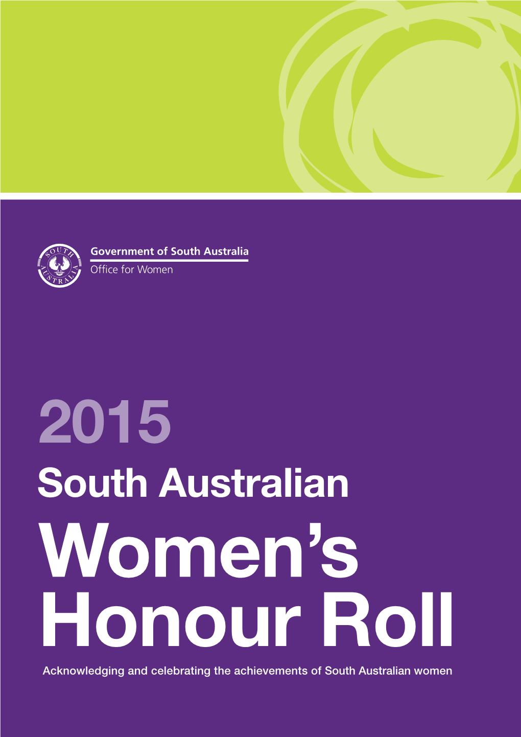 2015 SA Women's Honour Roll