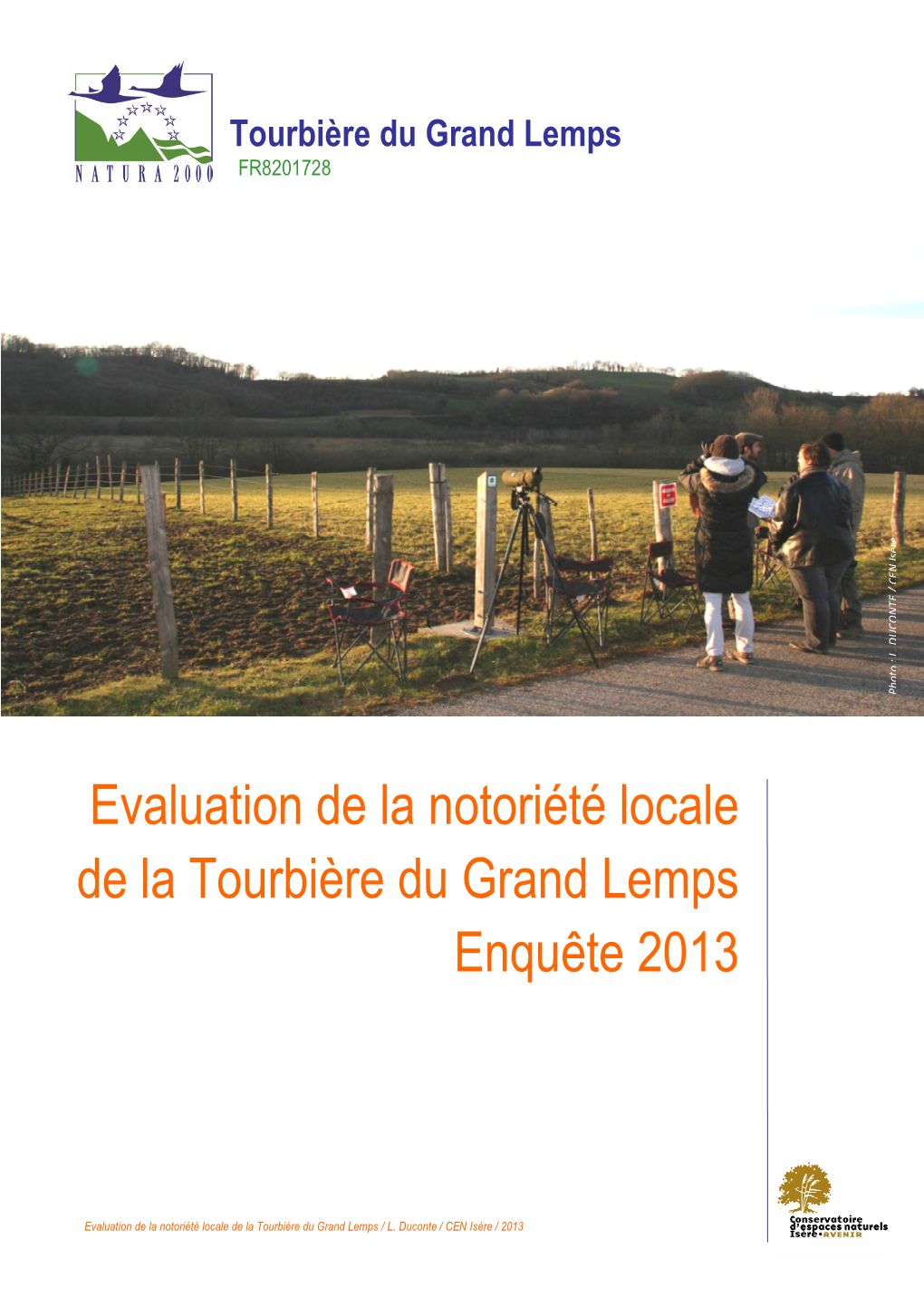 Évaluation De La Notoriété Locale – Enquête 2013