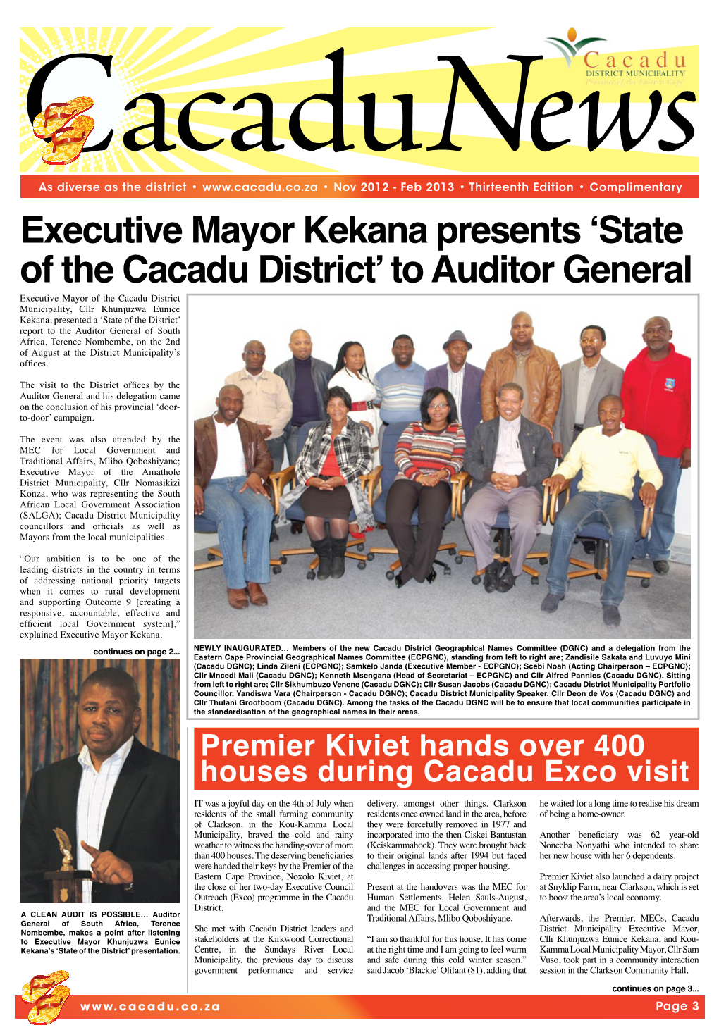 Cacadu News October 2012 Edition