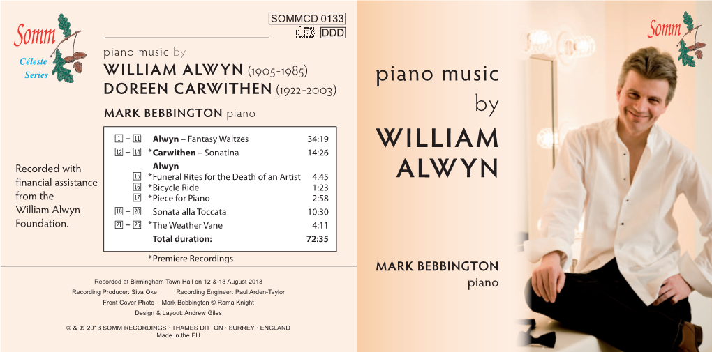 WILLIAM ALWYN (1905-1985) Series Piano Music DOREEN CARWITHEN (1922-2003) MARK BEBBINGTON Piano By