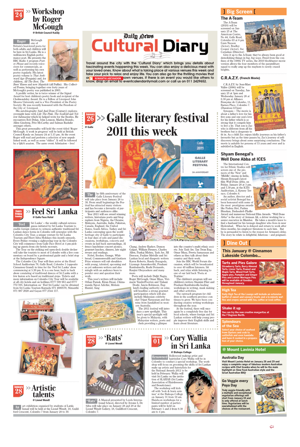 Galle Literary Festival 2011 This Week