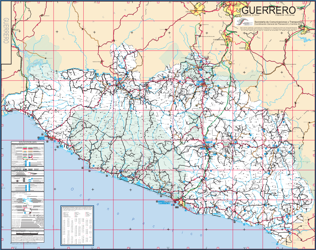 GUERRERO SUPERFICIE 63 794 Km² POBLACIÓN 3 079 649 Hab