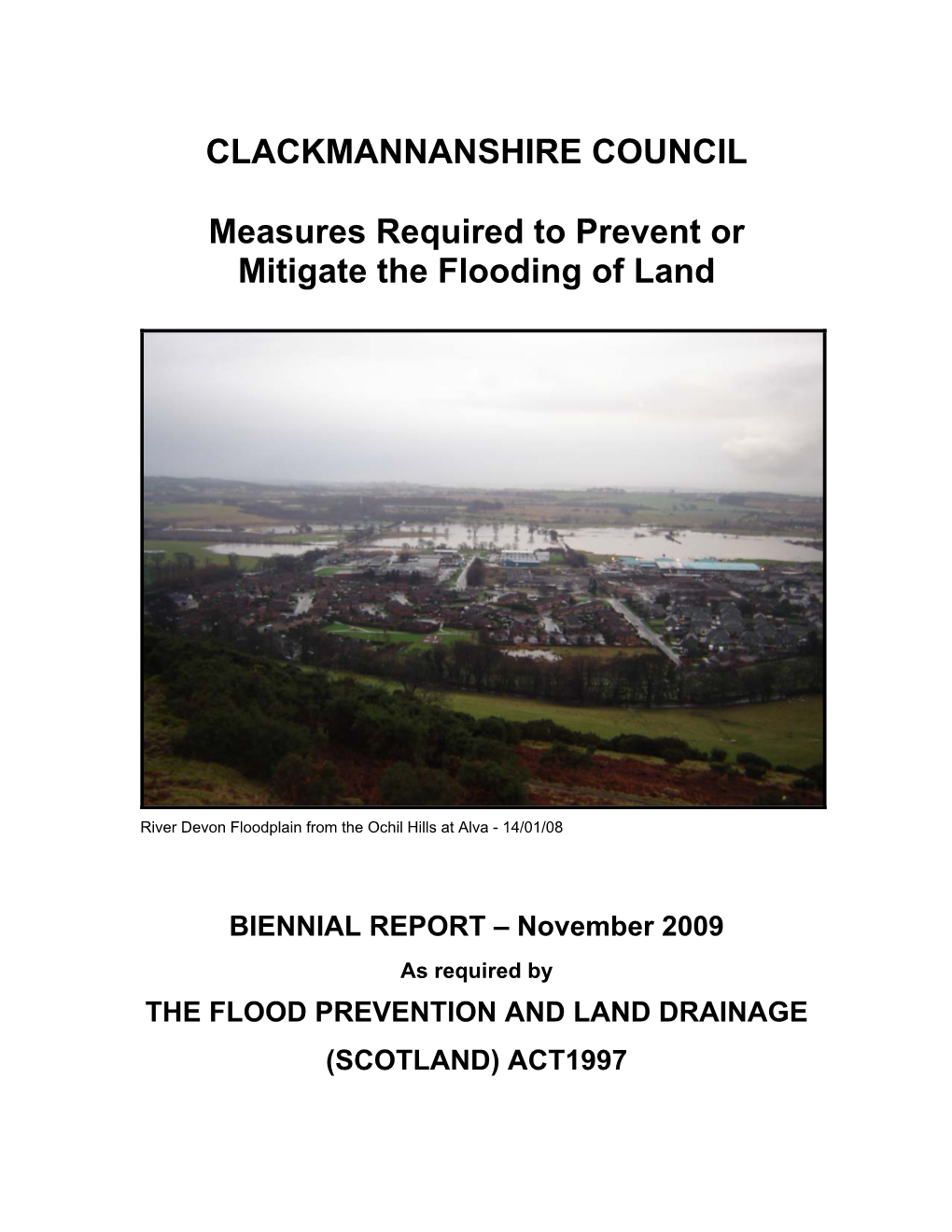Measures Required to Prevent Or Mitigate the Flooding of Land