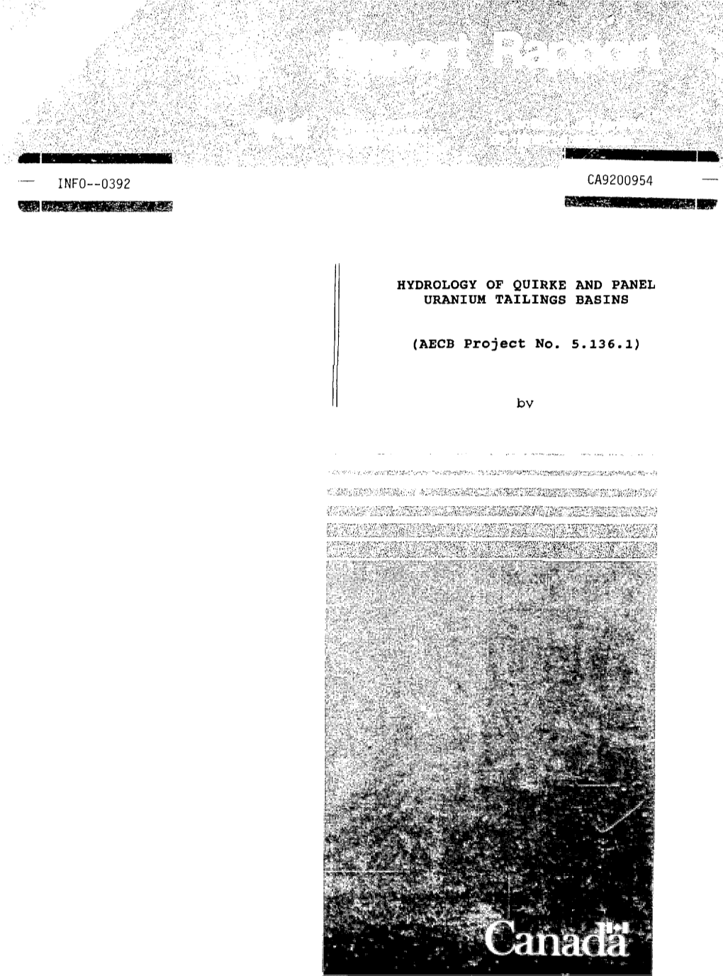 Hydrology of Quirke and Panel Uranium Tailings Basins