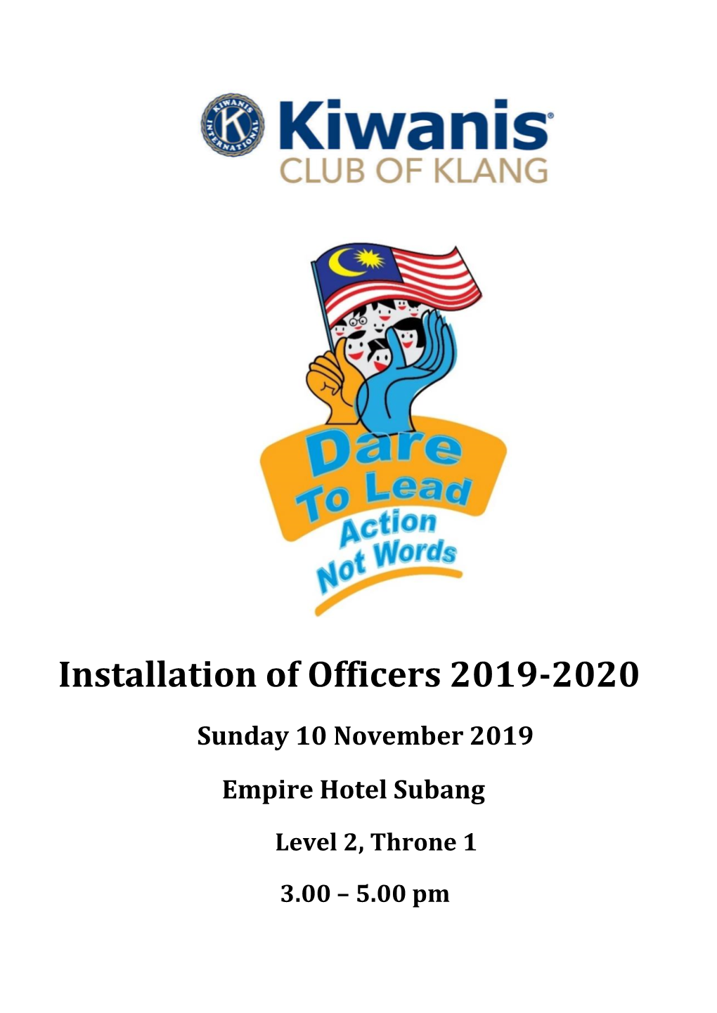 Installation of Officers 2019-2020
