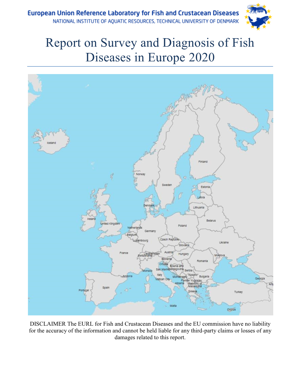 Report on Survey and Diagnosis of Fish Diseases in Europe 2020