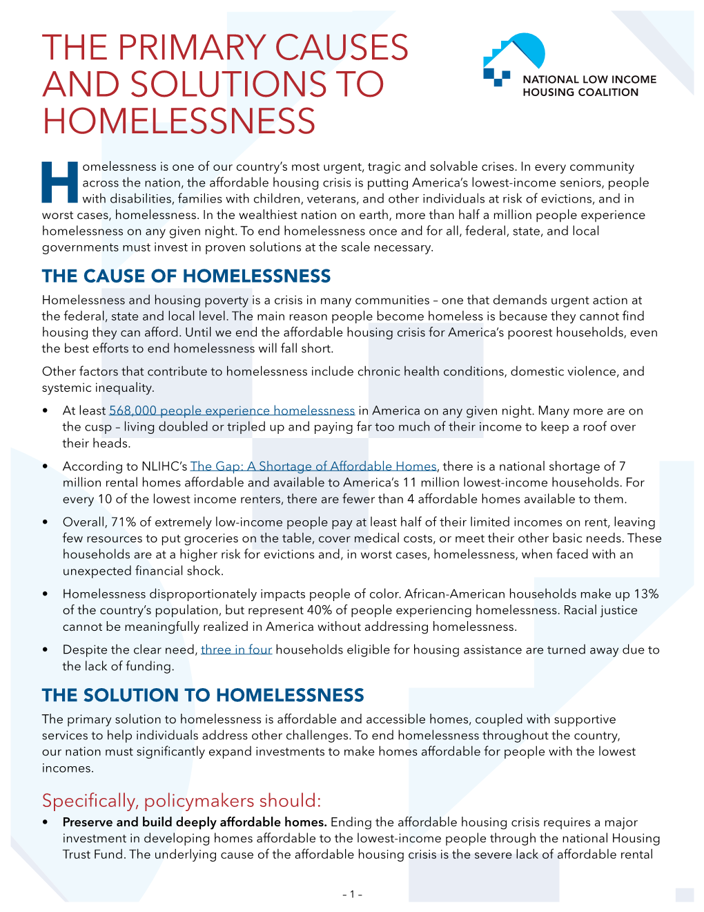 The Primary Causes and Solutions to Homelessness