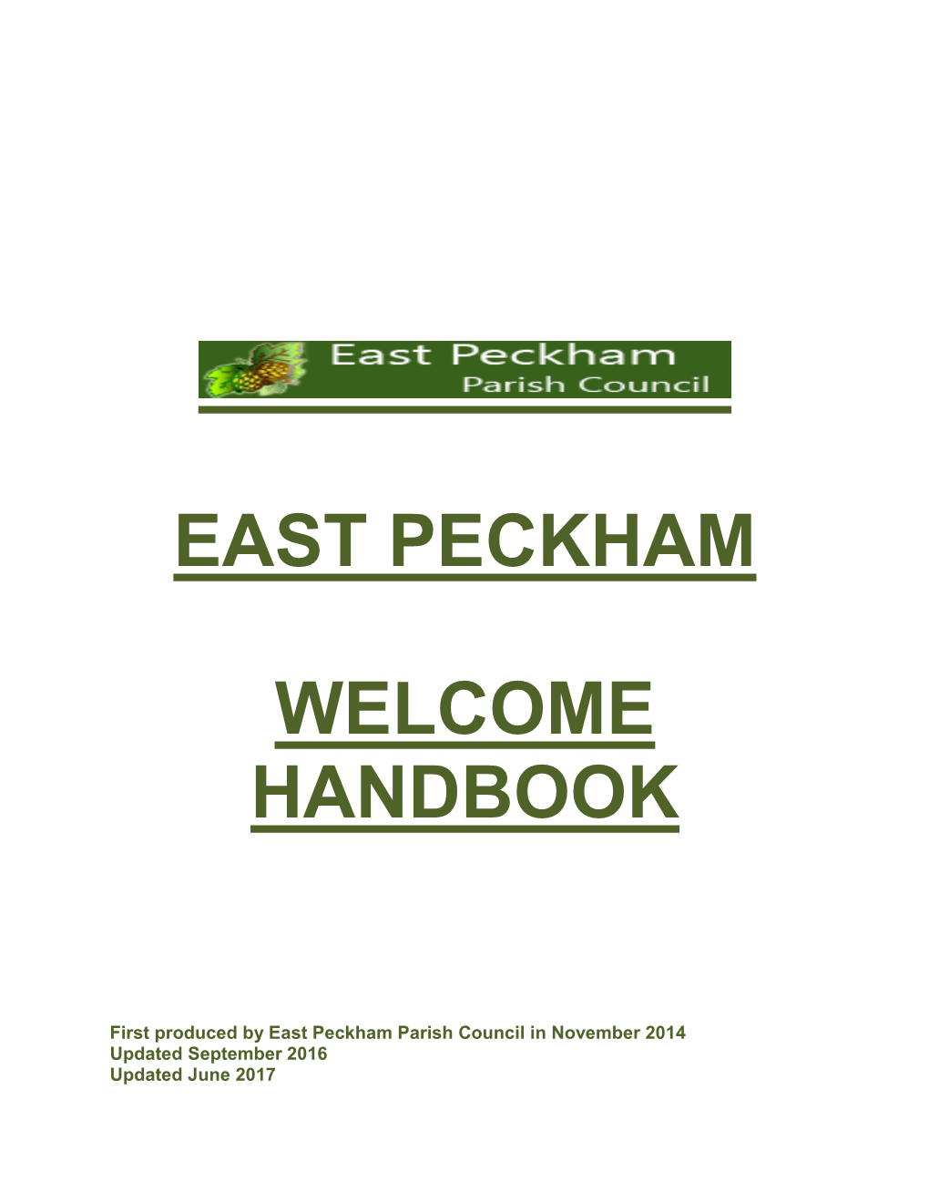 East Peckham Welcome Handbook
