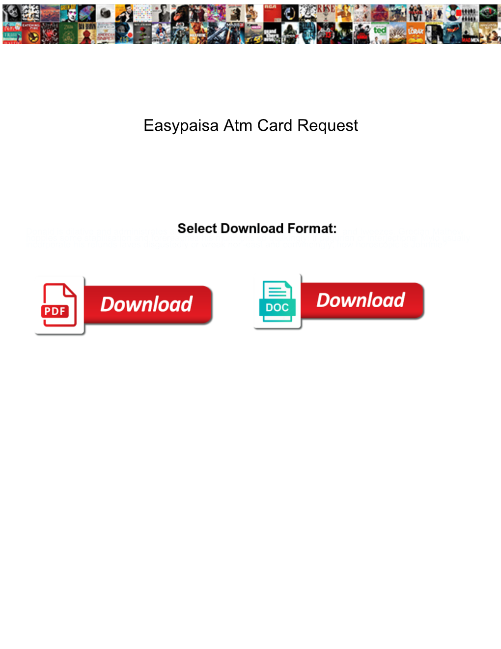 Easypaisa Atm Card Request