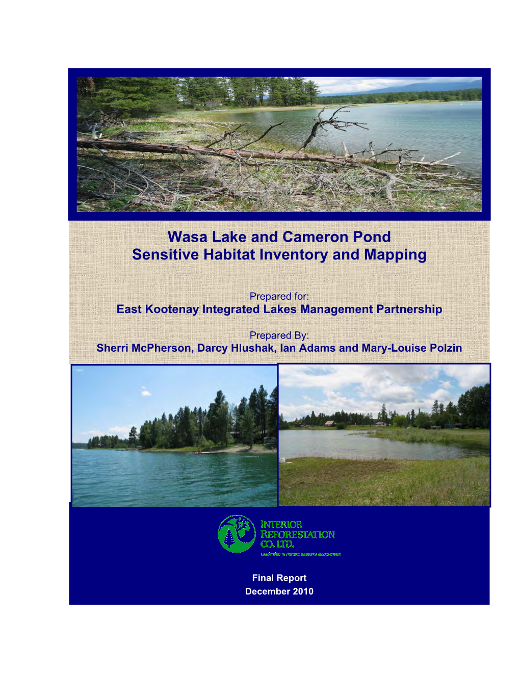 Wasa Lake Sensitive Habitat Inventory and Mapping