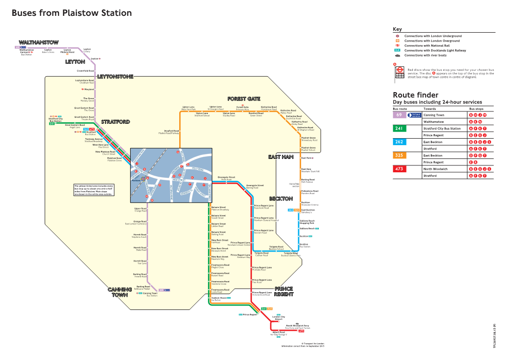 Buses from Plaistow Station