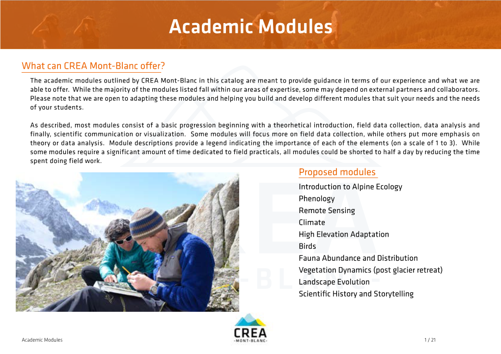 Academic Modules
