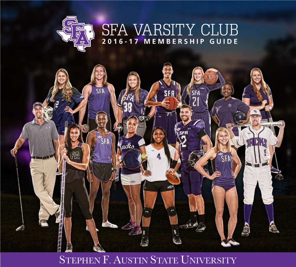 Sfa Varsity Club 2016-17 Membership Guide