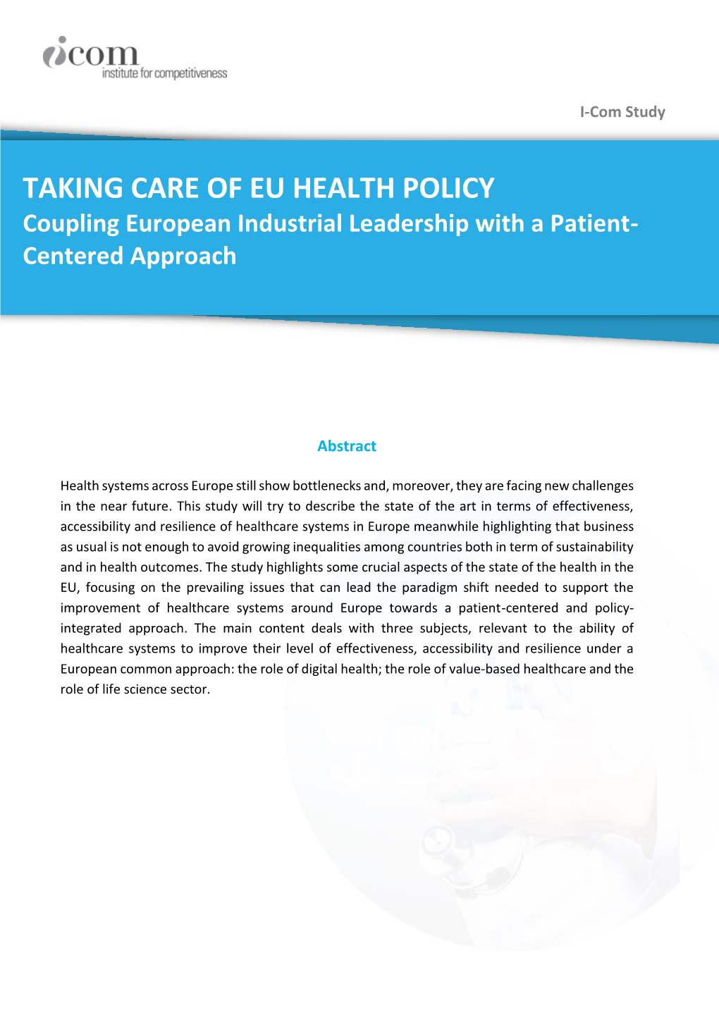 Taking Care of Eu Health Policy
