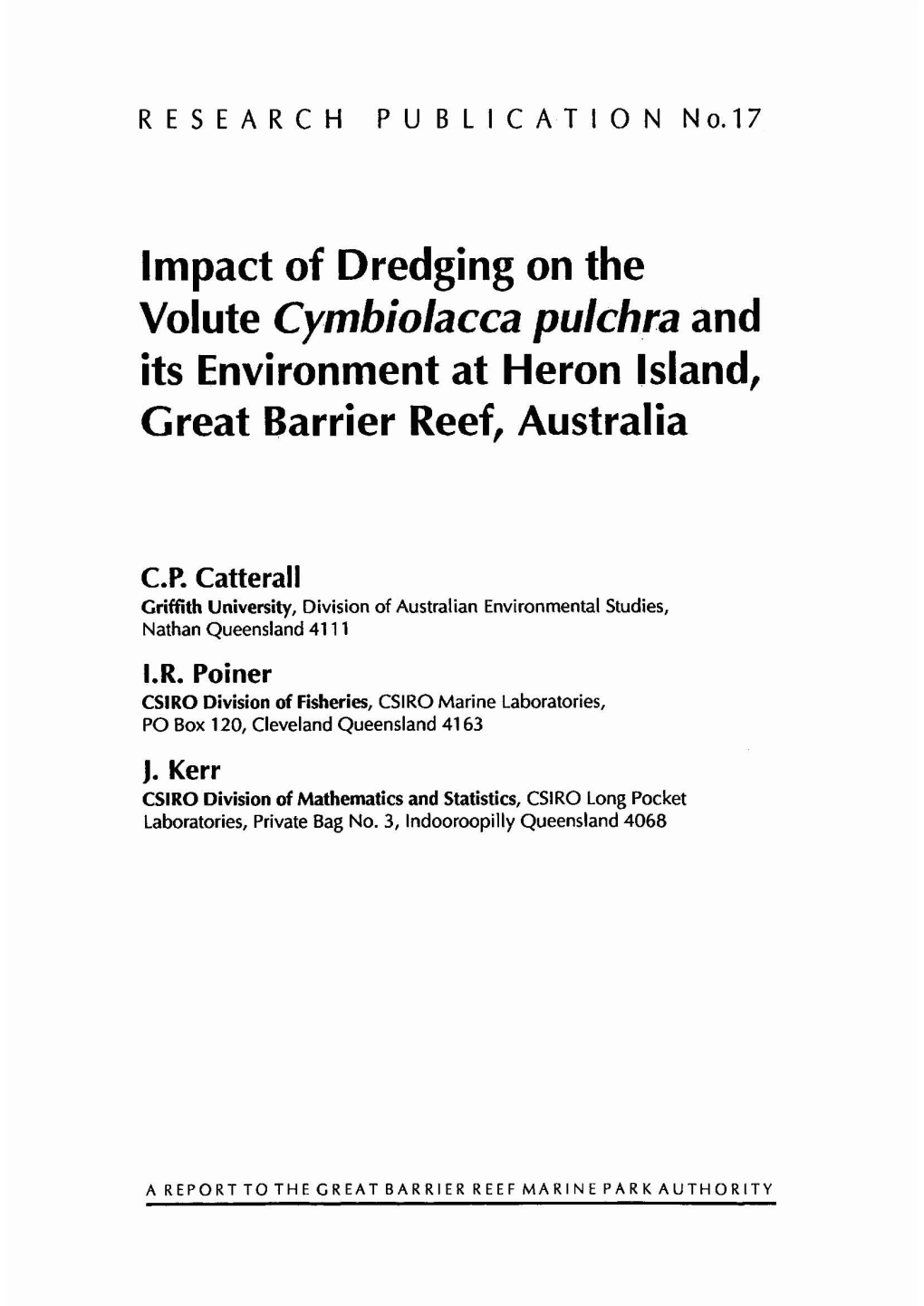 Volute Cymbiolacca Pulchra and Its Environment at Heron Island, Great Barrier Reef, Australia