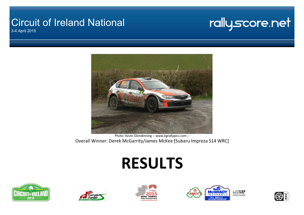 Circuit of Ireland National 3-4 April 2015