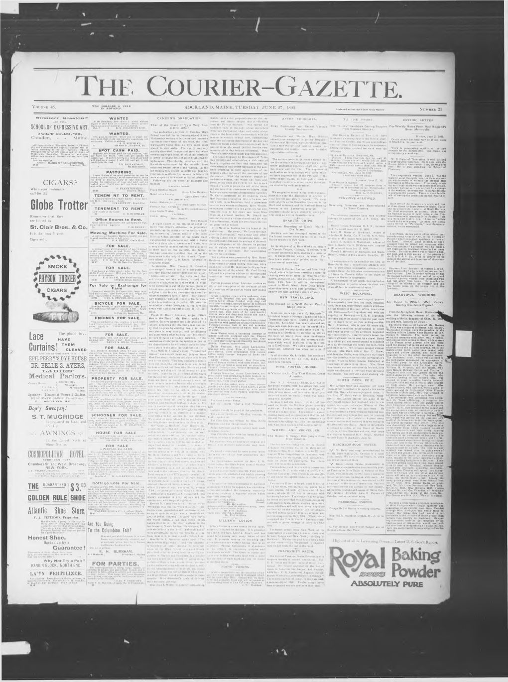 Courier Gazette : June 27, 1893