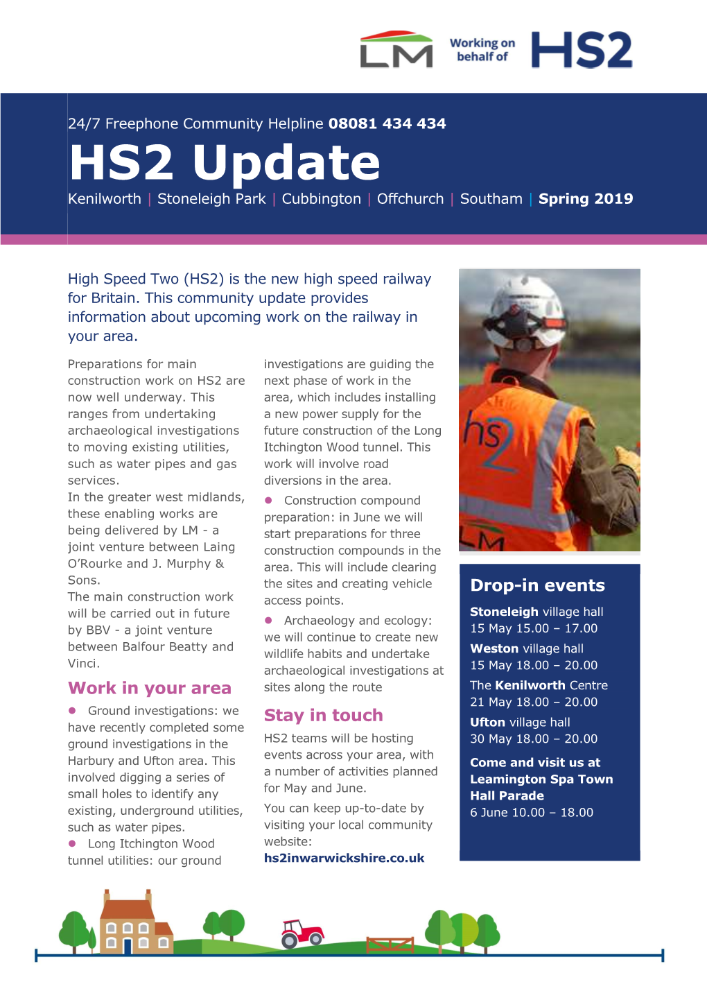 HS2 Update Kenilworth | Stoneleigh Park | Cubbington | Offchurch | Southam | Spring 2019