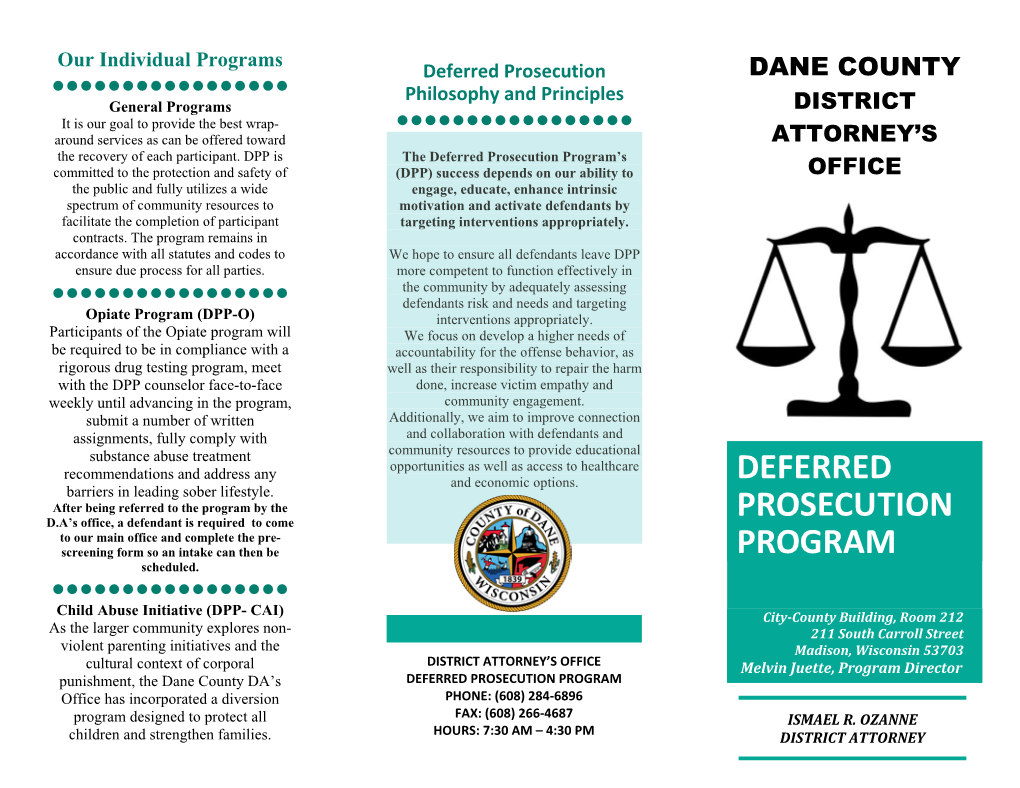 Deferred Prosecution Program