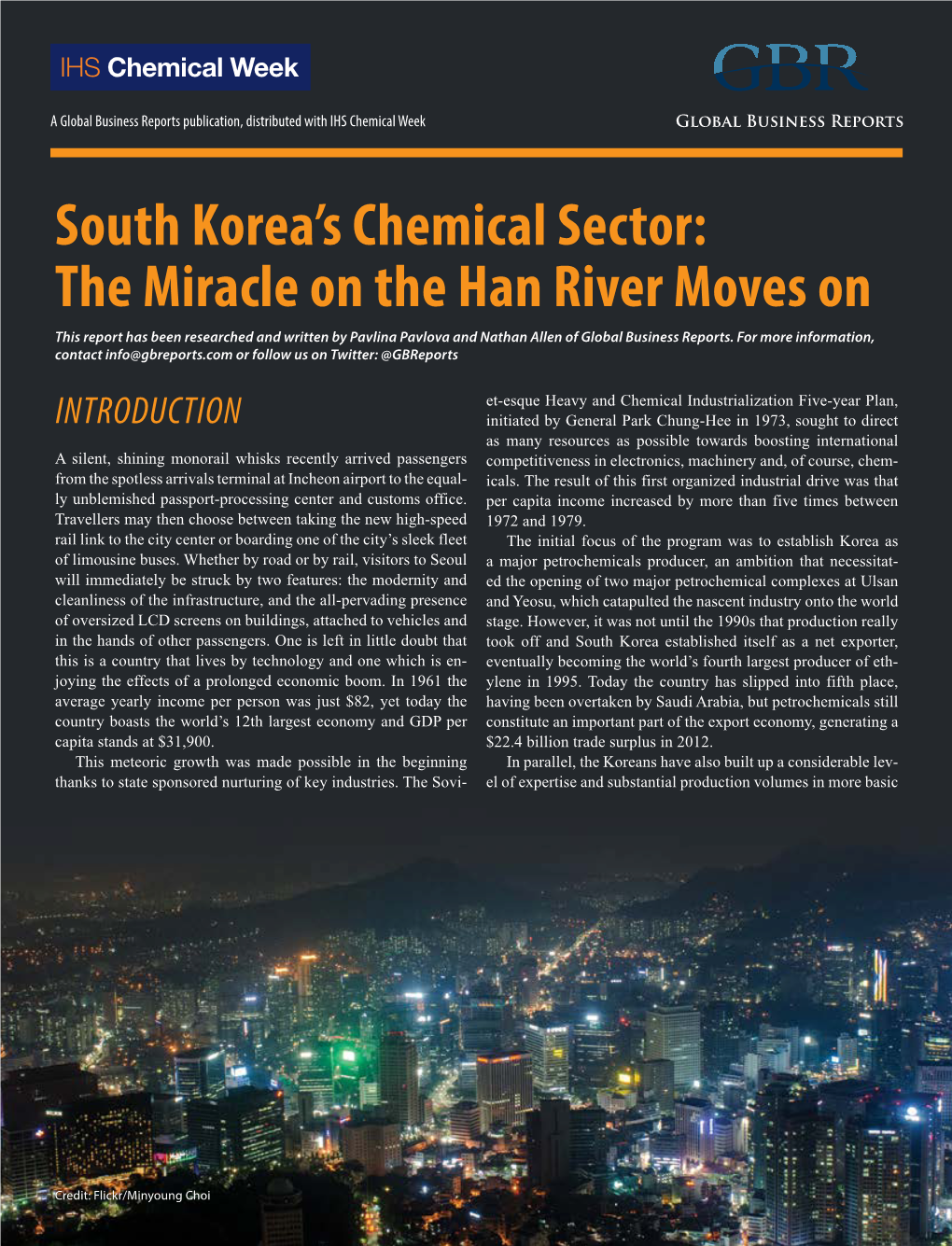 South Korea's Chemical Sector: the Miracle on the Han River Moves On