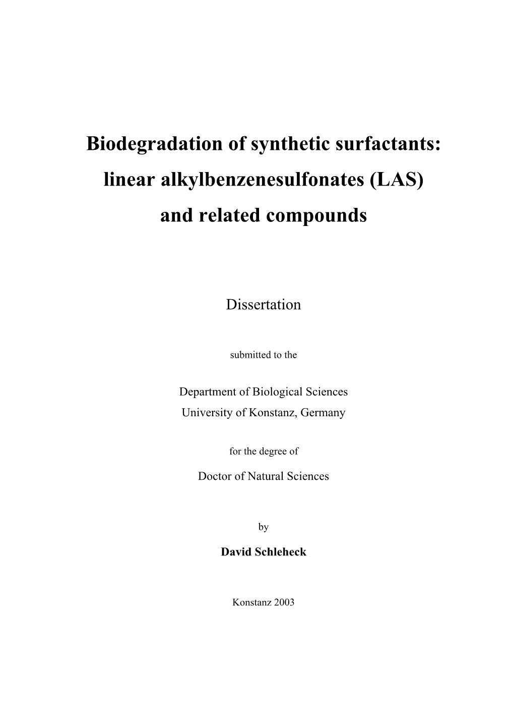 LAS) and Related Compounds