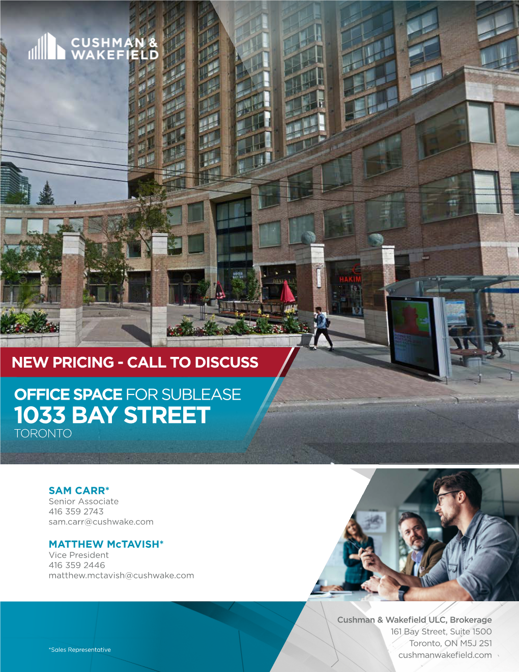 Office Space for Sublease 1033 Bay Street Toronto