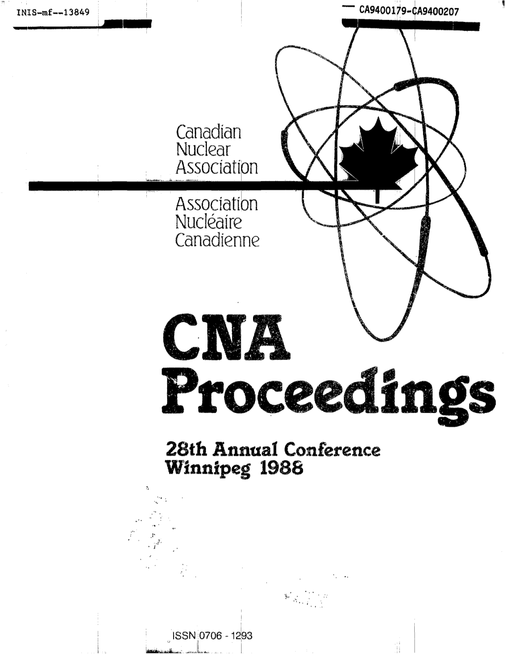 Canadian Nuclear Association Association Nucleaire Canadienne