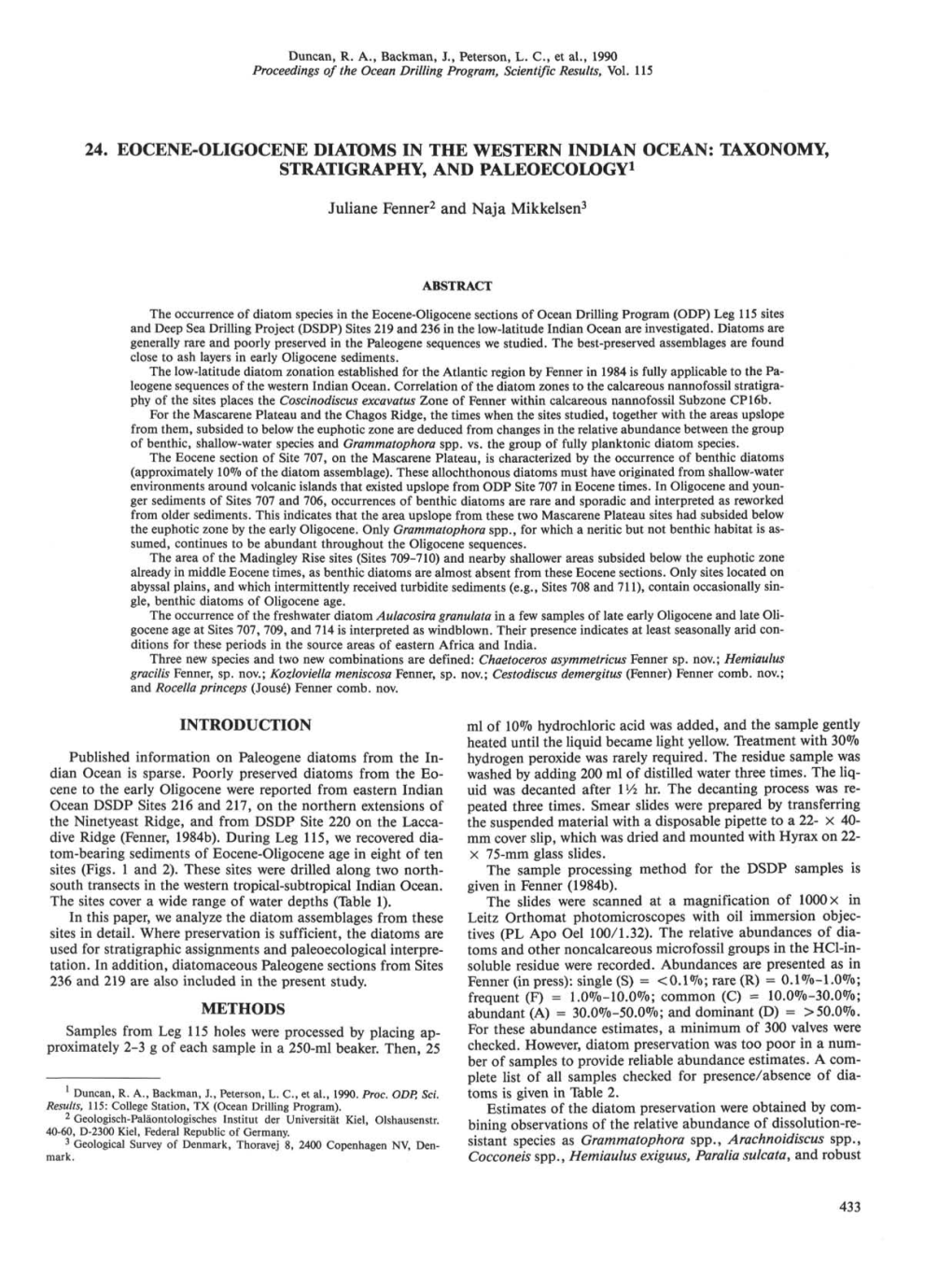 24. Eocene–Oligocene Diatoms in the Western