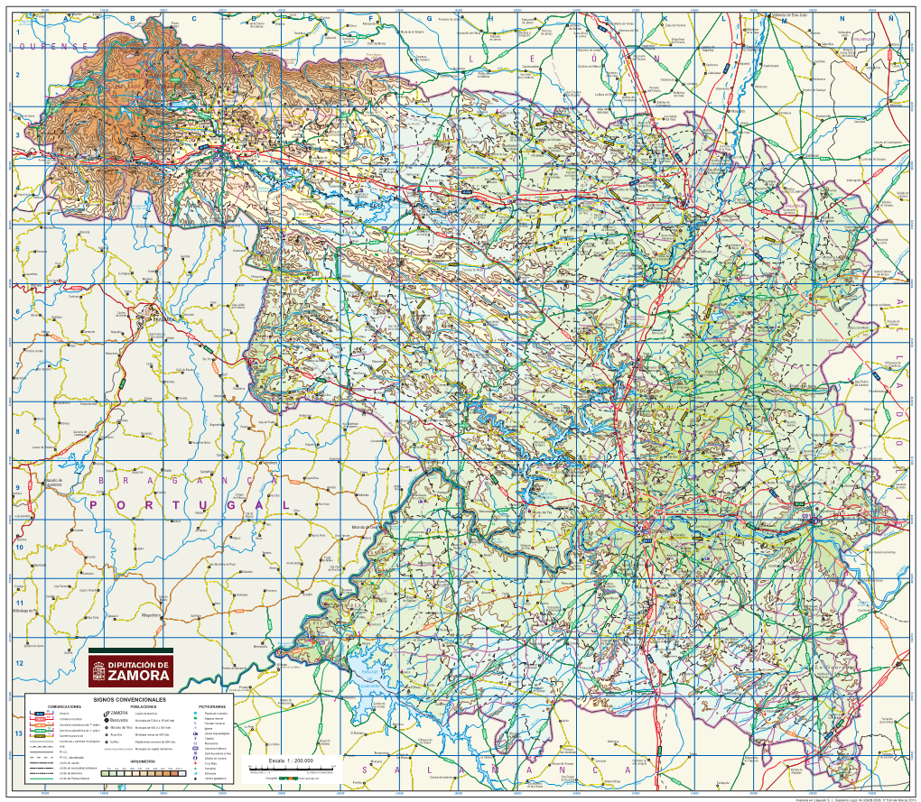 Mapa Provincial De Zamora