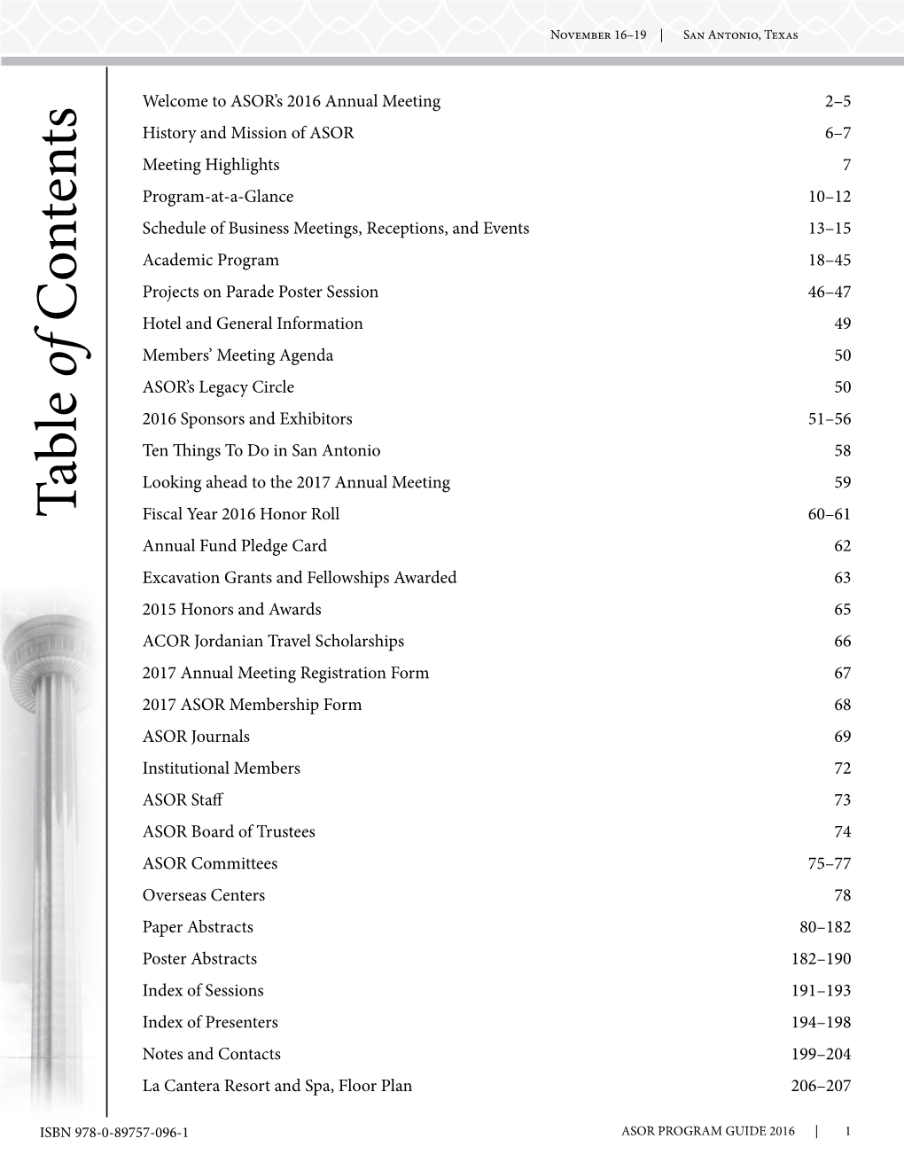 Table of C Ontents