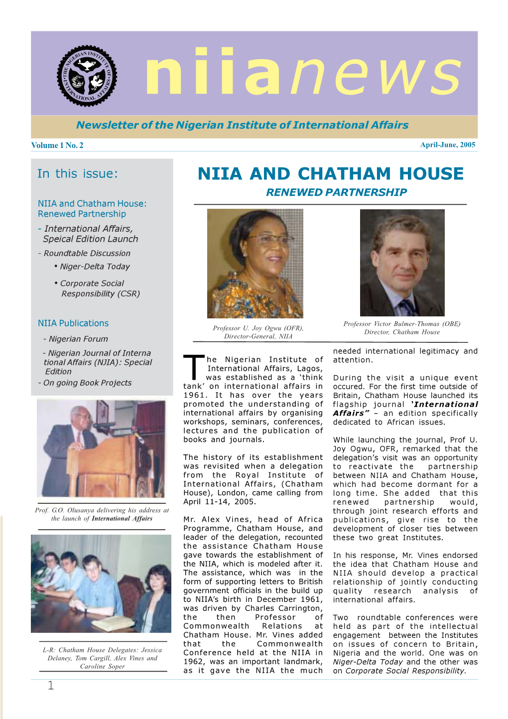 Niia and Chatham House