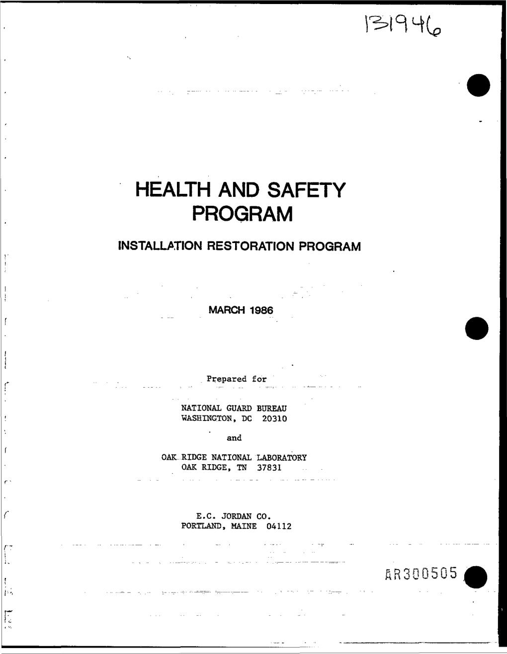 Health and Safety Program