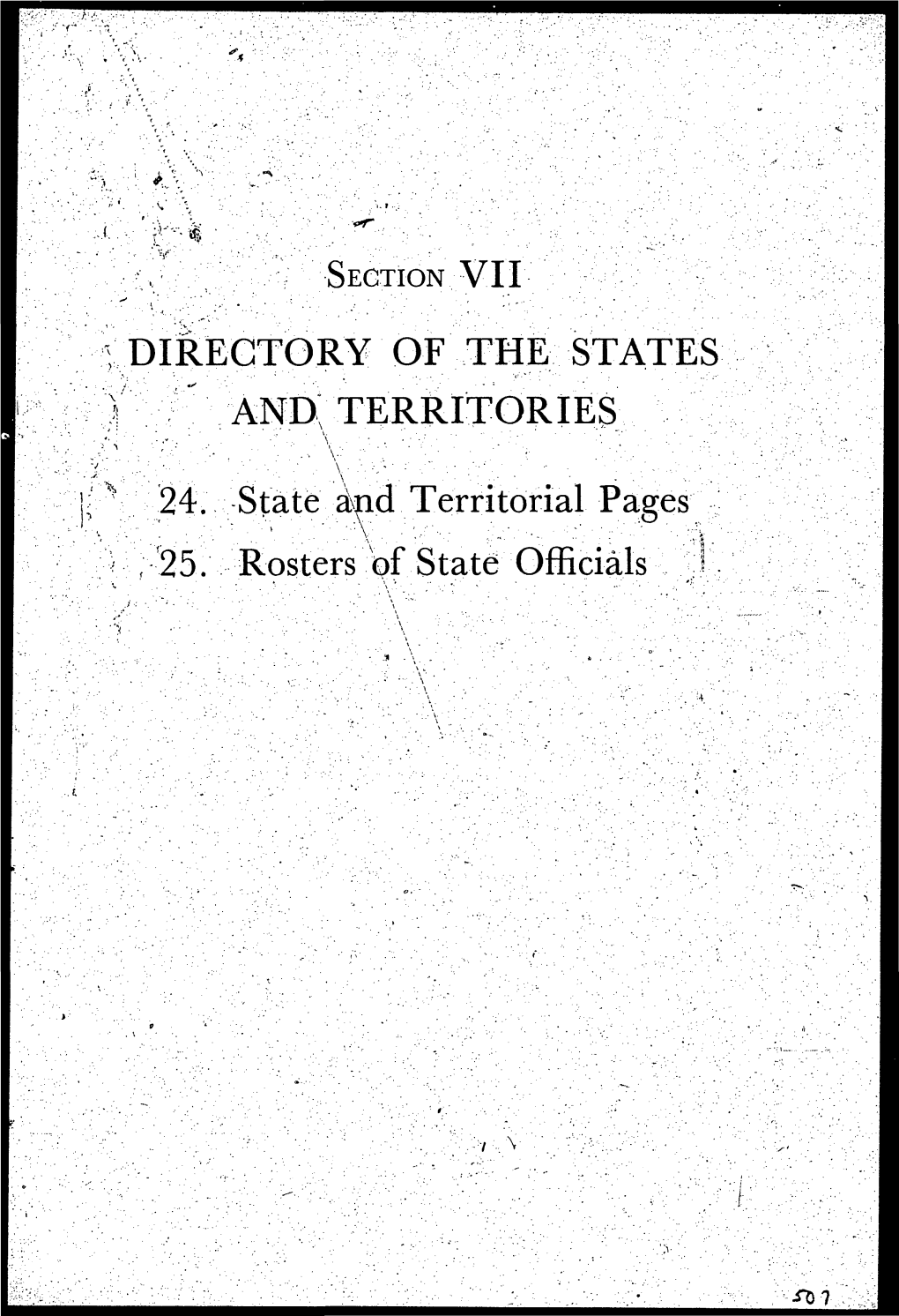 Directory of the States ' And; Territories