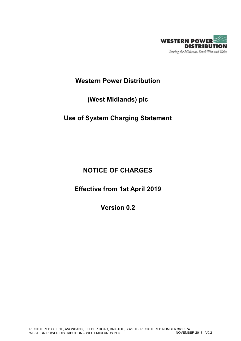 Western Power Distribution (West Midlands) Plc Use of System